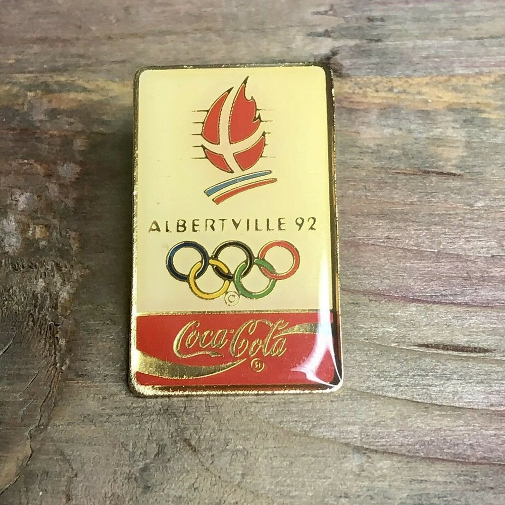 Albertville France 1992 Olympics Coca Cola Coke Collectible Hat Lapel Pin Winter